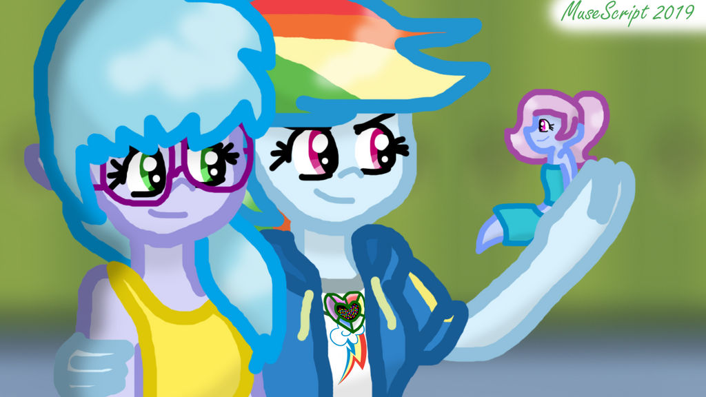 Rainbow Dash, Nistee and Blue Streak as Humans by MuseScript on DeviantArt