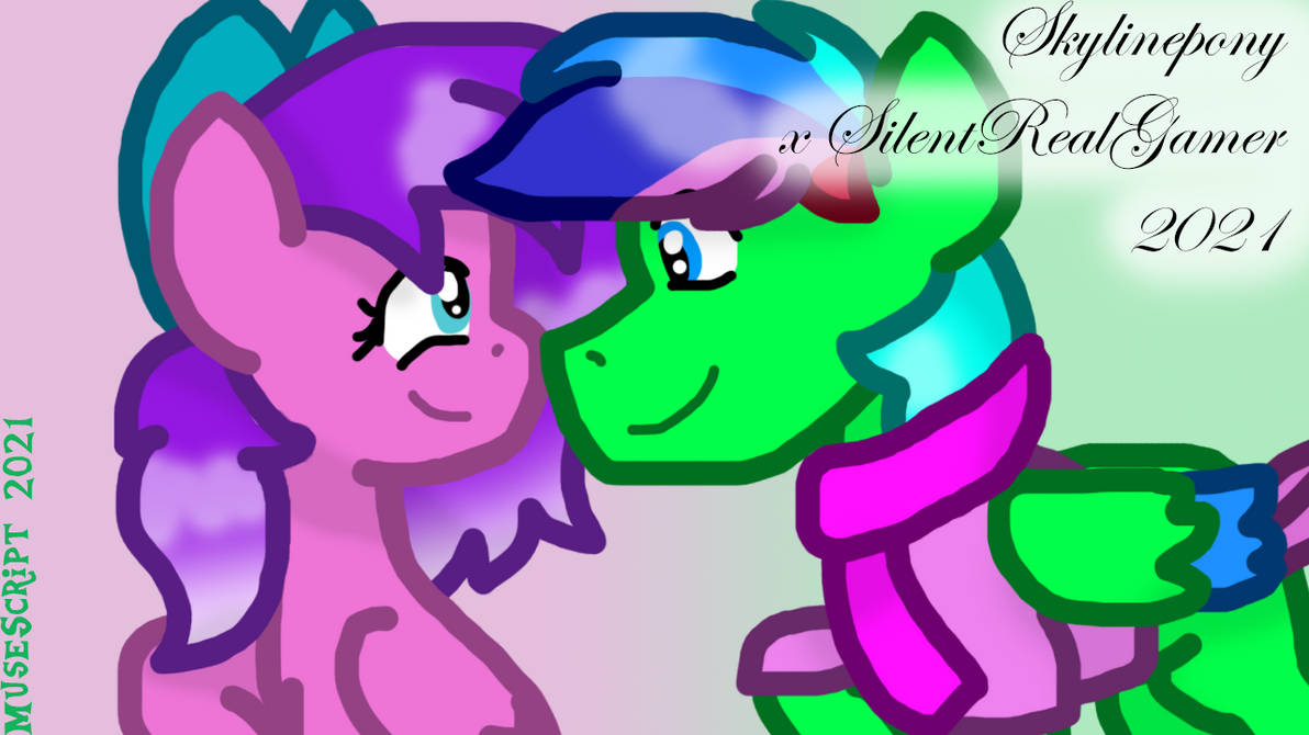 Ships Day 18: Skylinepony and SilentRealGamer by MuseScript on DeviantArt