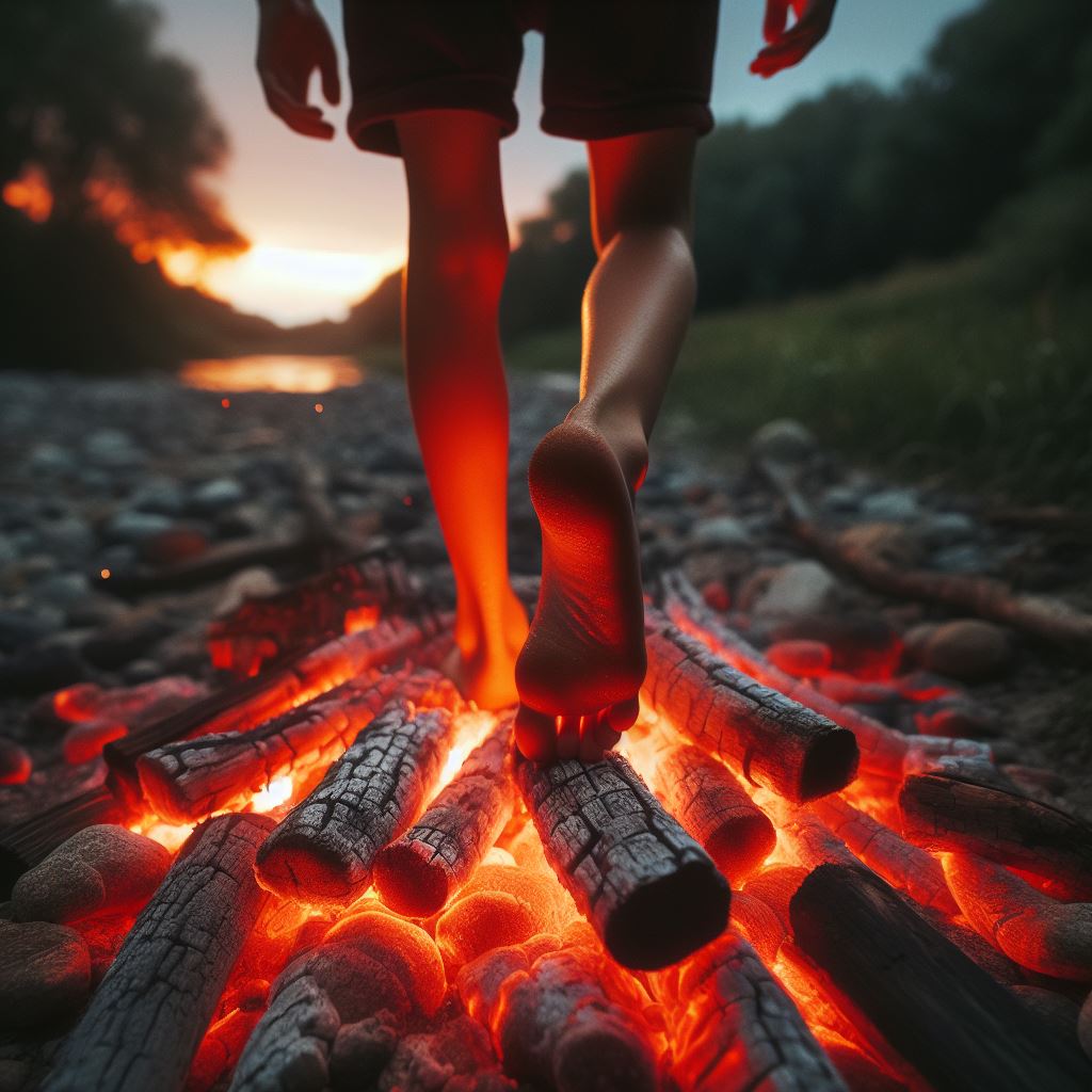 AI - Walking over glowing embers 14 by Metric757 on DeviantArt