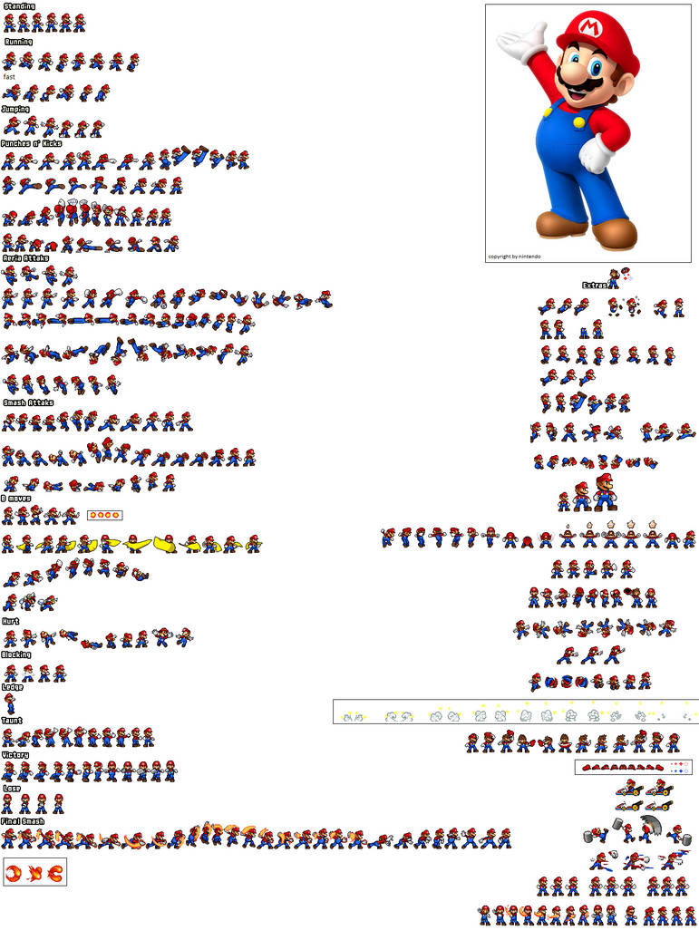 NEW Super Mario Sprite Sheet by nicogamer337 on DeviantArt