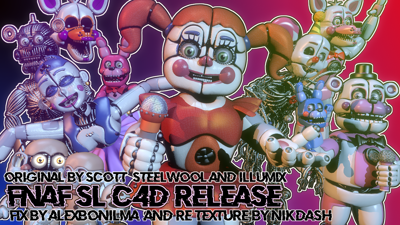 C4D-FNAFSL) FNAF SL All Animatronics by SrLolbit on DeviantArt