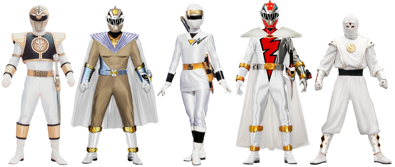 Top 5 White Rangers by DEATHGALIEN on DeviantArt