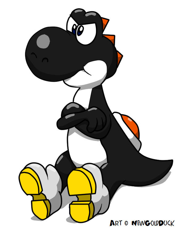 Black Yoshi by NewGoldDuck on DeviantArt