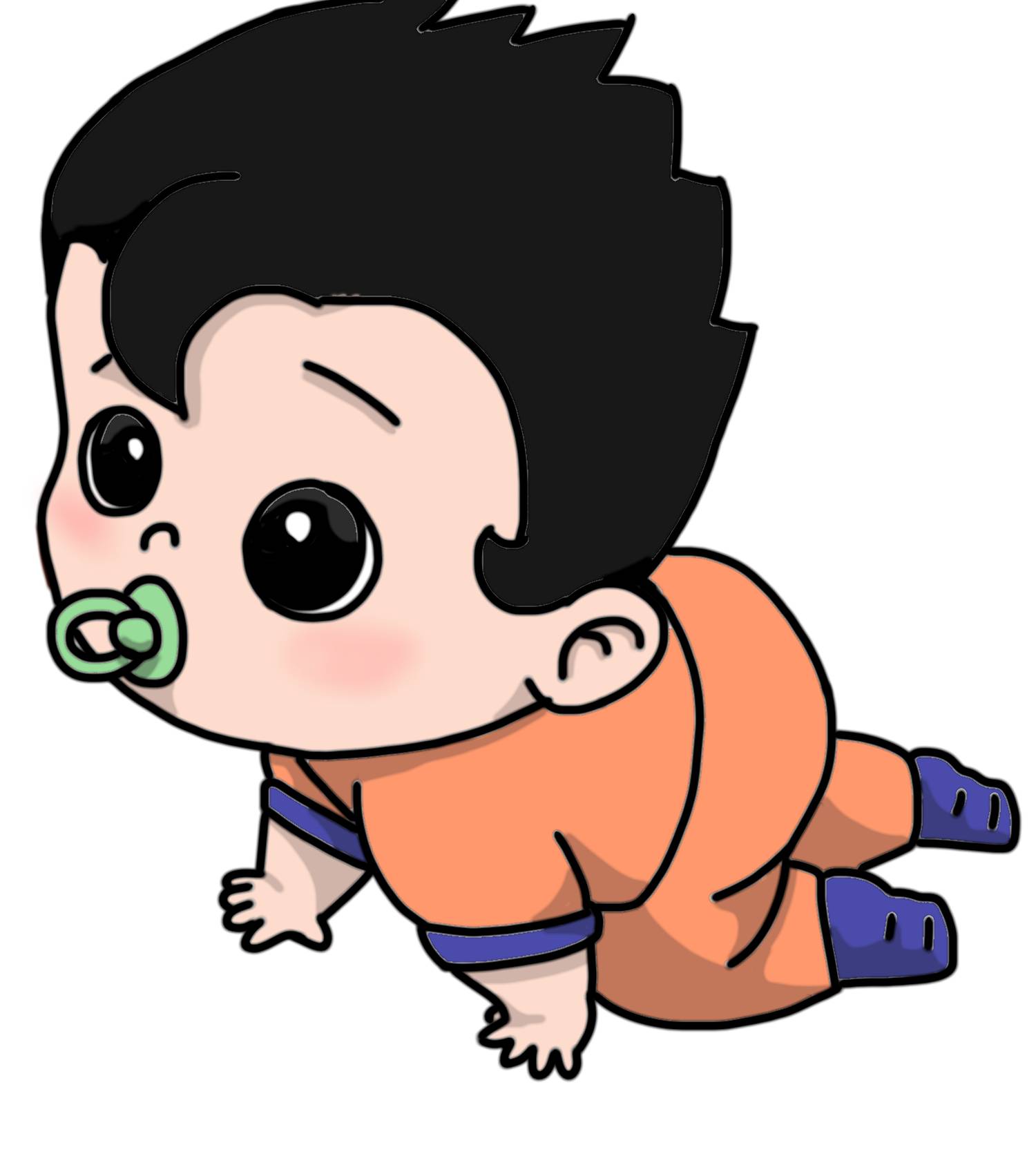 Goten Chibi para colorir (Dragon Ball Z) by PoccnnIndustriesPT on DeviantArt