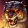 Angry Tiger Square Portrait