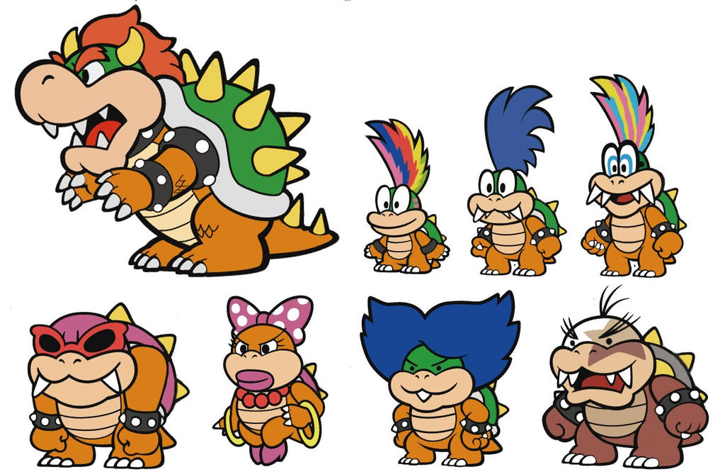 Paper Mario Koopalings- Classic version by Iwatchcartoons715 on DeviantArt