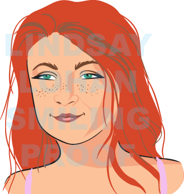 Lindsay Lohan caricature