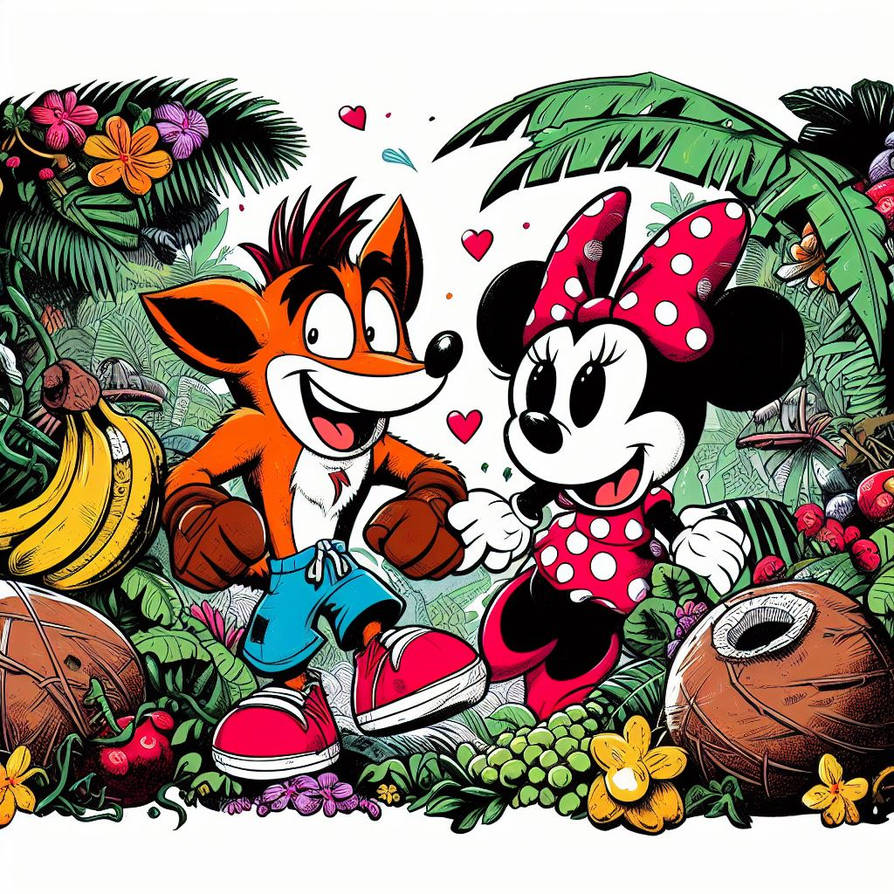 Crash and minnie mouse lol by Marceloluie on DeviantArt