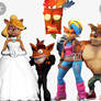 team bandicoot celebrate crash x tawna's wedding