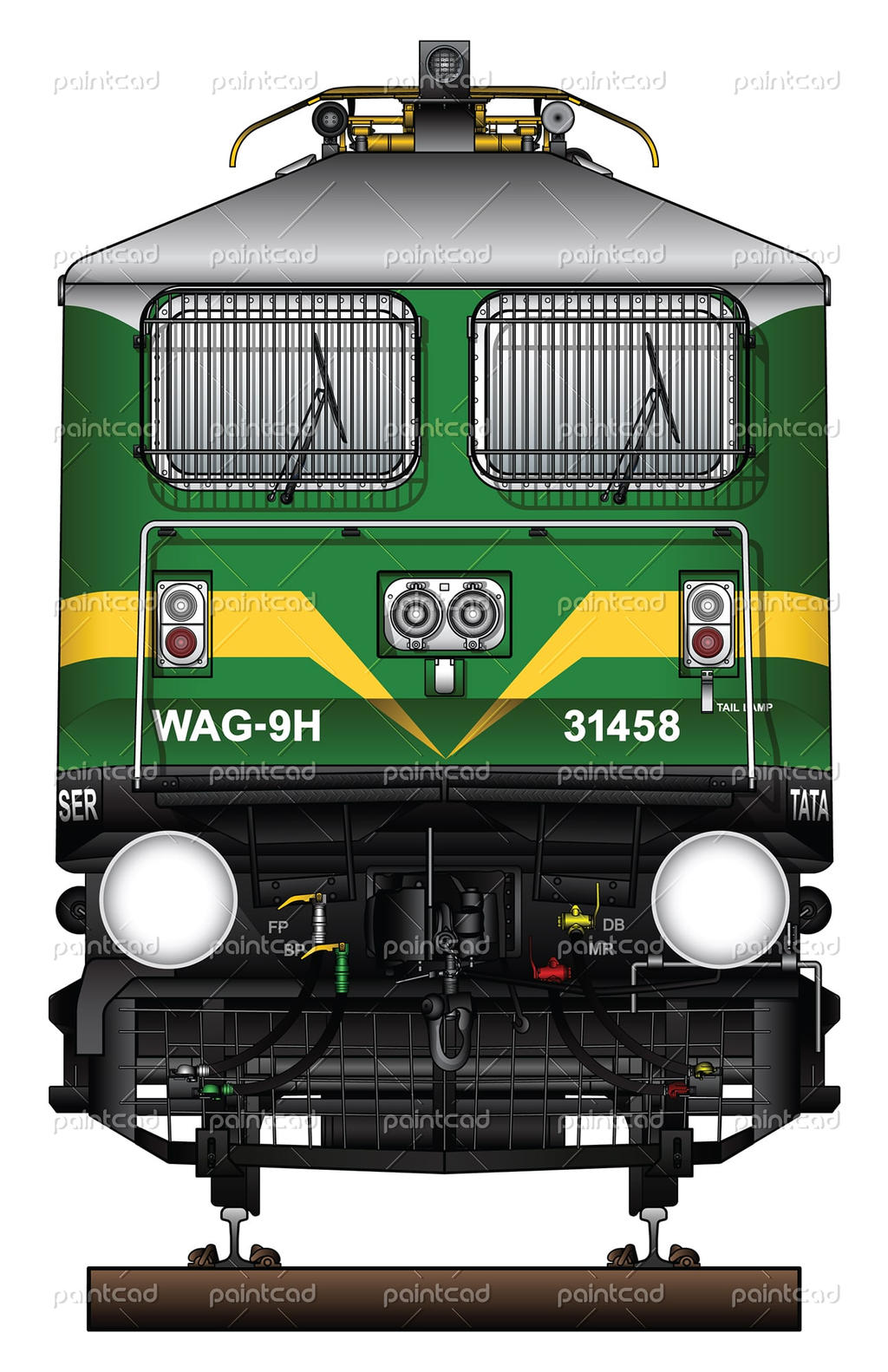 Indian Freight Locomotive Class Wag 9 With Electri By Paintcad On Deviantart