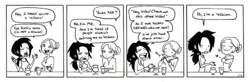 I'm a lesbian, butch, dyke- by clover-comics