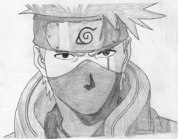 kakashi) from naruto sketch drawing by CreepyKeyPasta on DeviantArt