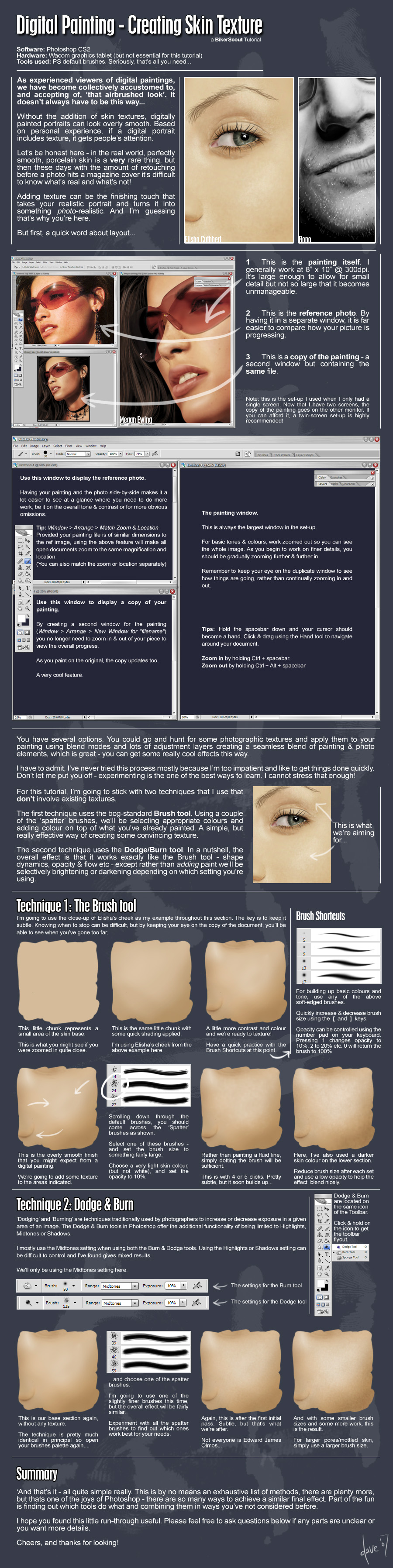 ::Painting Skin Textures:: by BikerScout on DeviantArt