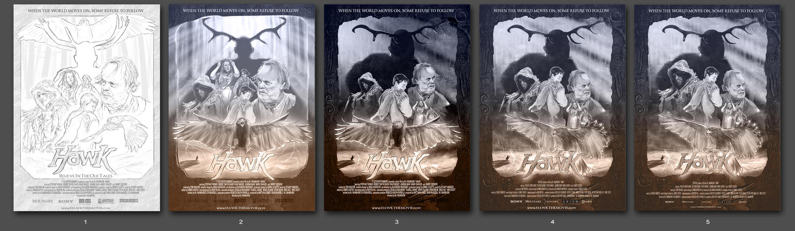 'Hawk' poster - comp set