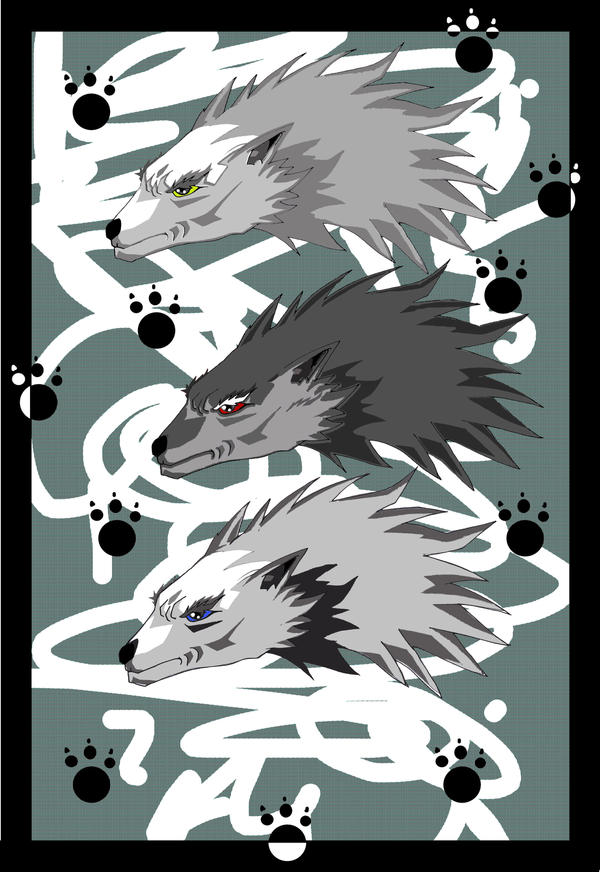 3 legendary wolf painting by Airrangga on DeviantArt