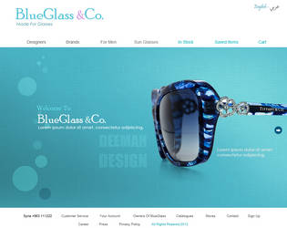 BlueGlass - Glasses Website - Index Page