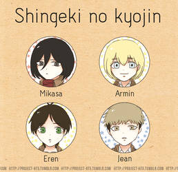 Shingeki no Kyojin Button set