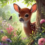Sweet deer closeup in foliage (3)