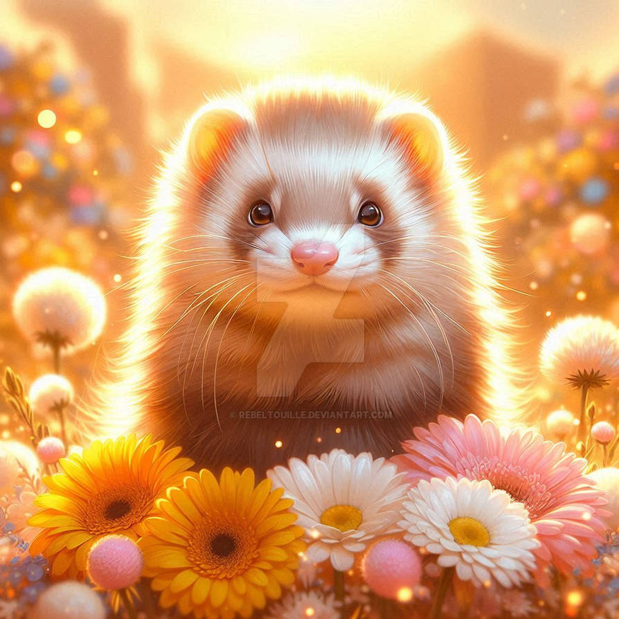 Ferret Desktop Spring Ferret in spring (7) by Rebeltouille on DeviantArt