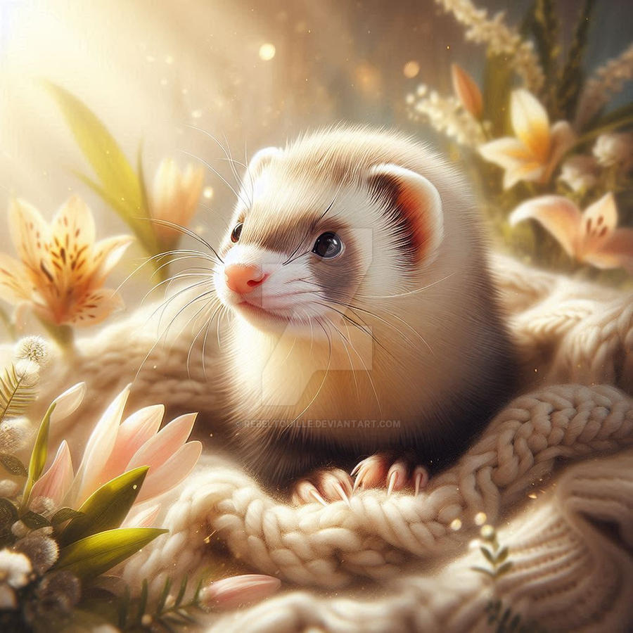 Ferret Desktop Spring Ferret in spring (5) by Rebeltouille on DeviantArt