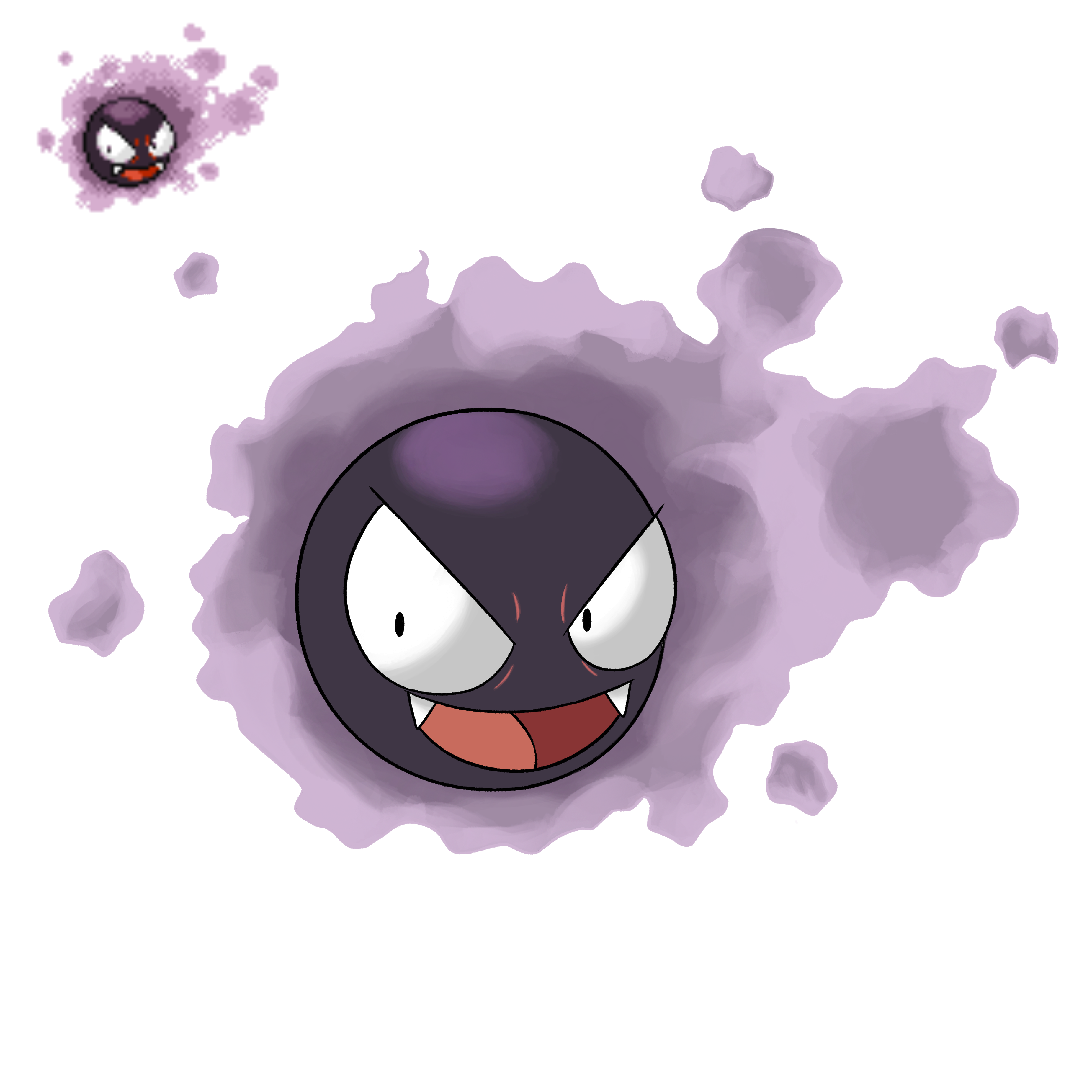 094 - Mega Gengar (Shiny) by Tails19950 on DeviantArt