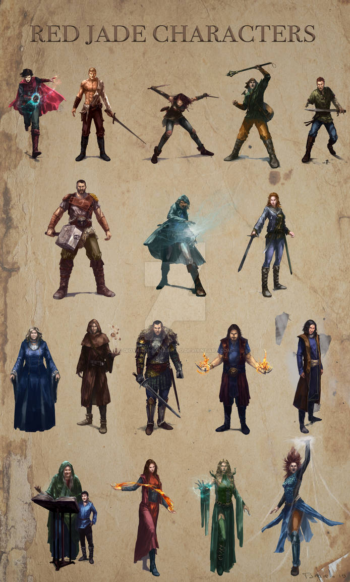Characters From Fanatsy Books Characters for fantasy book by giovanni-panarello on DeviantArt
