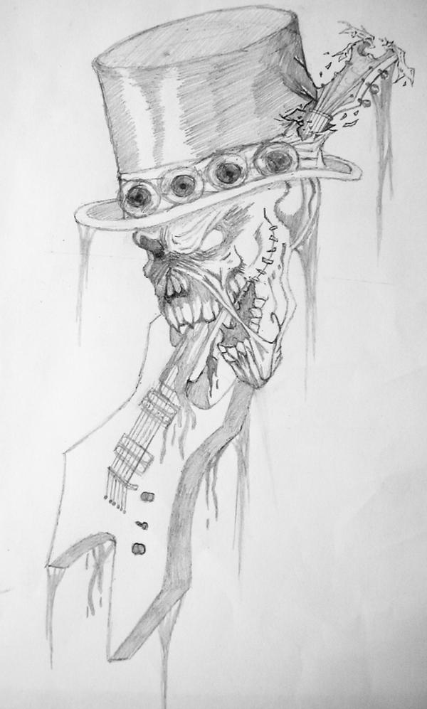 Tattoo skull guitar by supersik on DeviantArt