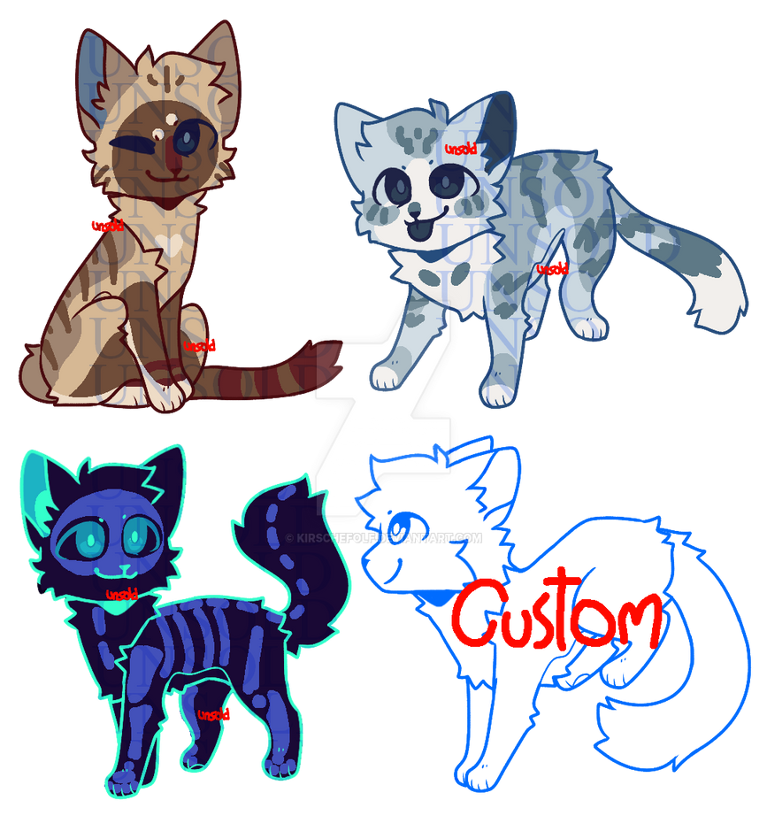 Cat Color Custom Color Palette Cat Adopts - 3/4 by kirschefolf on DeviantArt