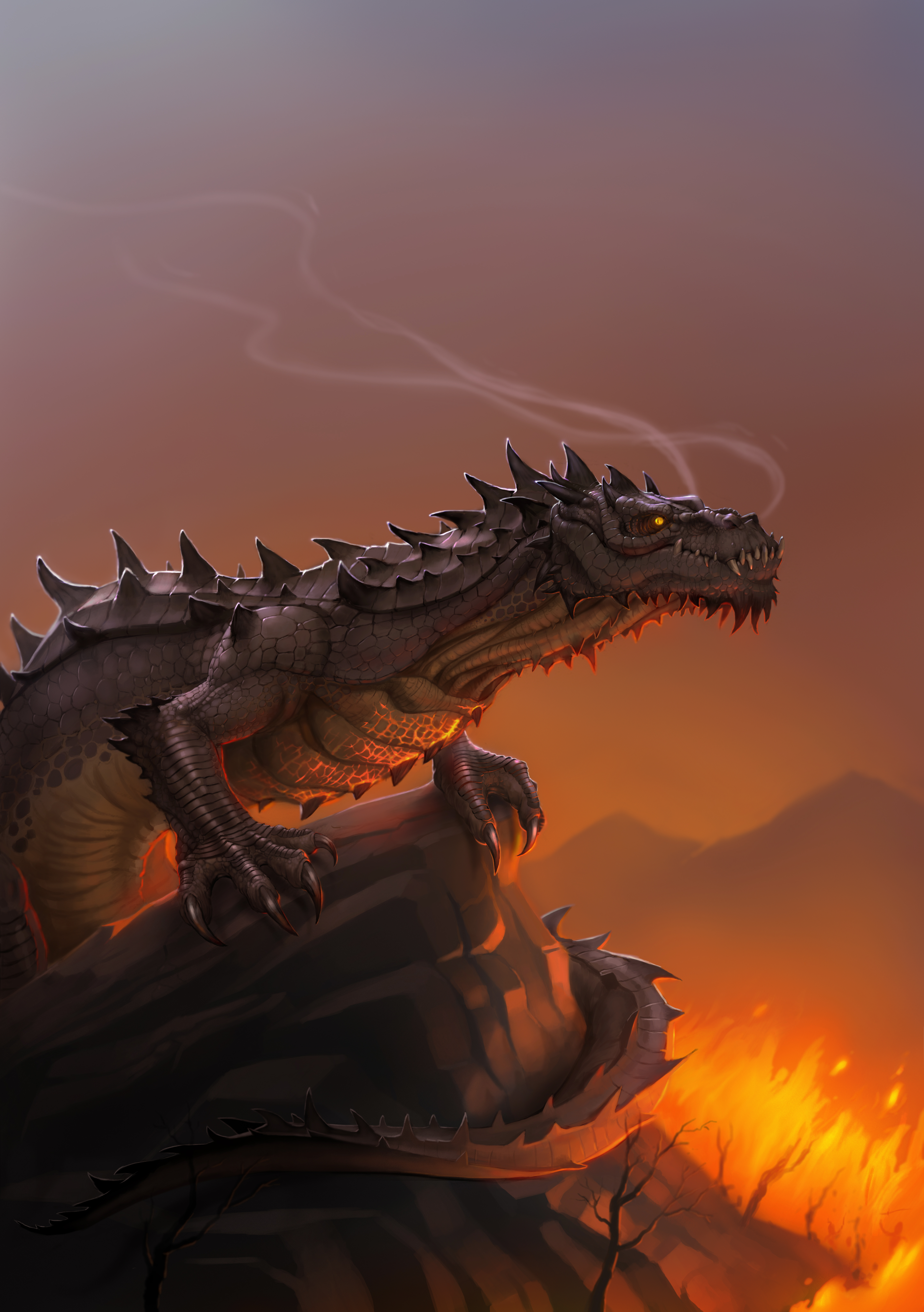 Glaurung, the Father of the Dragons by BrokenMachine86 on DeviantArt