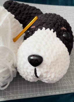 Custom dog crochet plush!