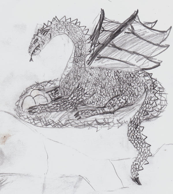 Dragon with Eggs