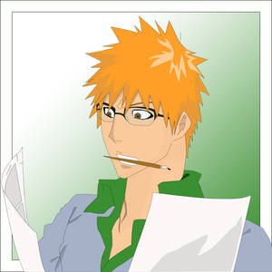 Ichigo the Painter Line Vector Colouring PREVIEW