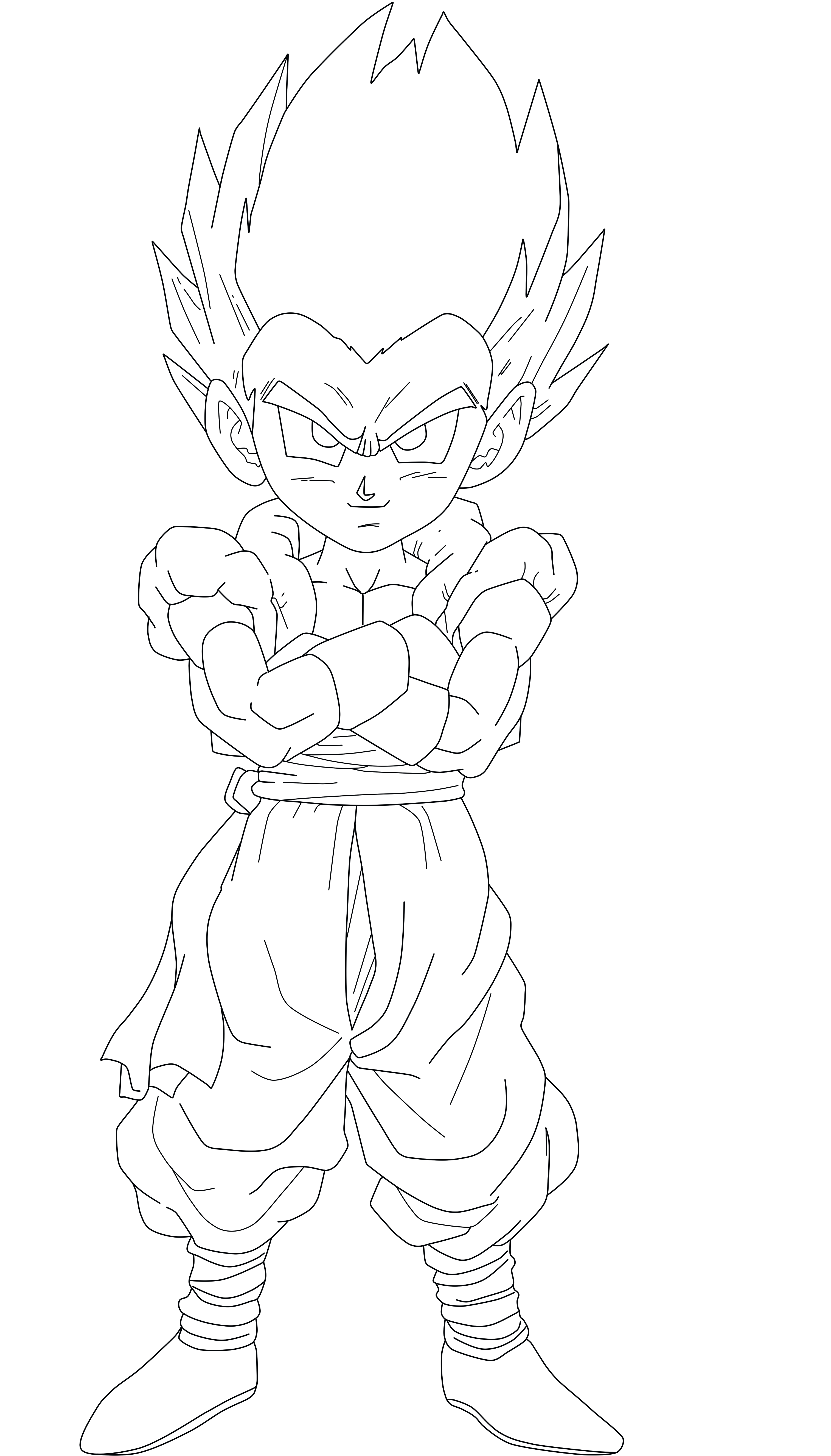Base Form Gotenks LINE ART PNG by TattyDesigns on DeviantArt
