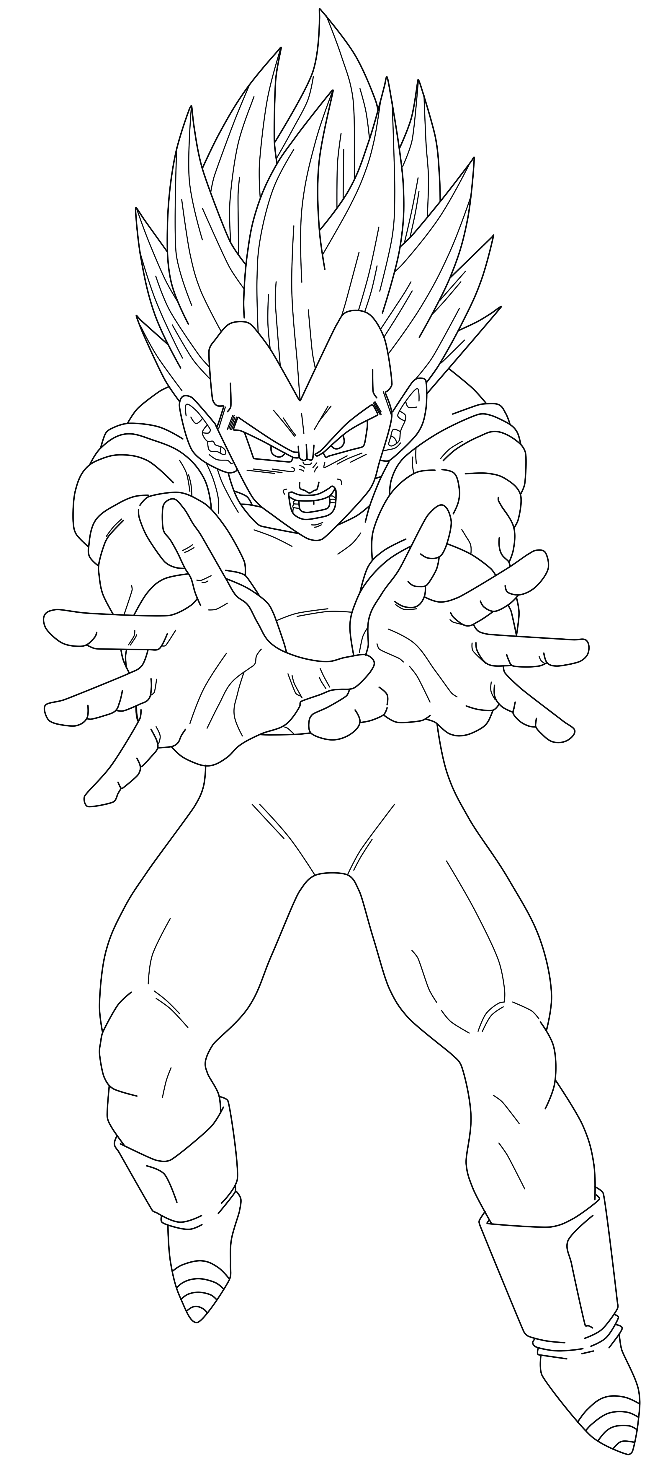 vegeta ssj line art by kingvegito on DeviantArt