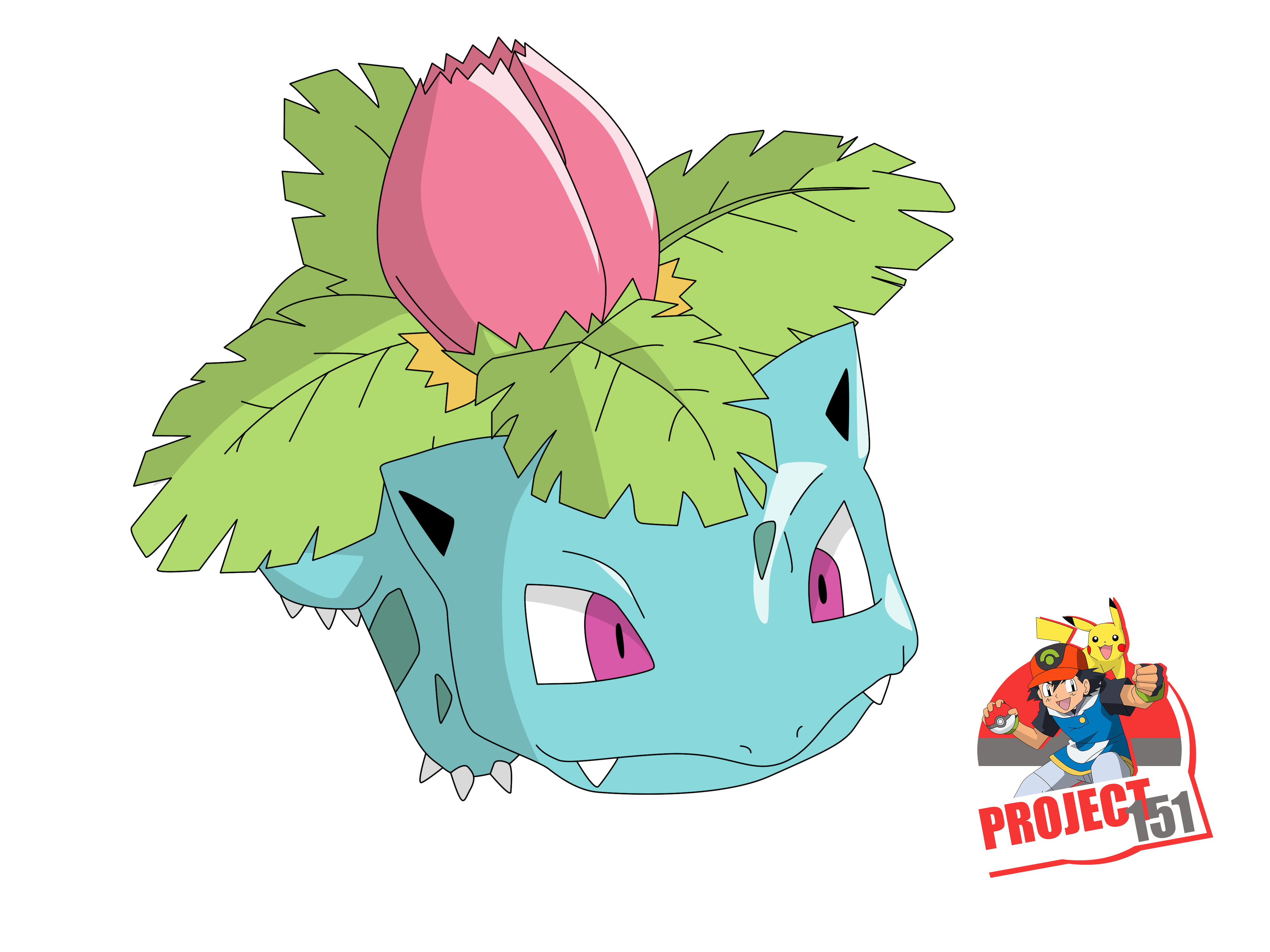 002 Ivysaur Vector Render/Extraction