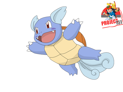 008 Wartortle  Vector Render/Extraction