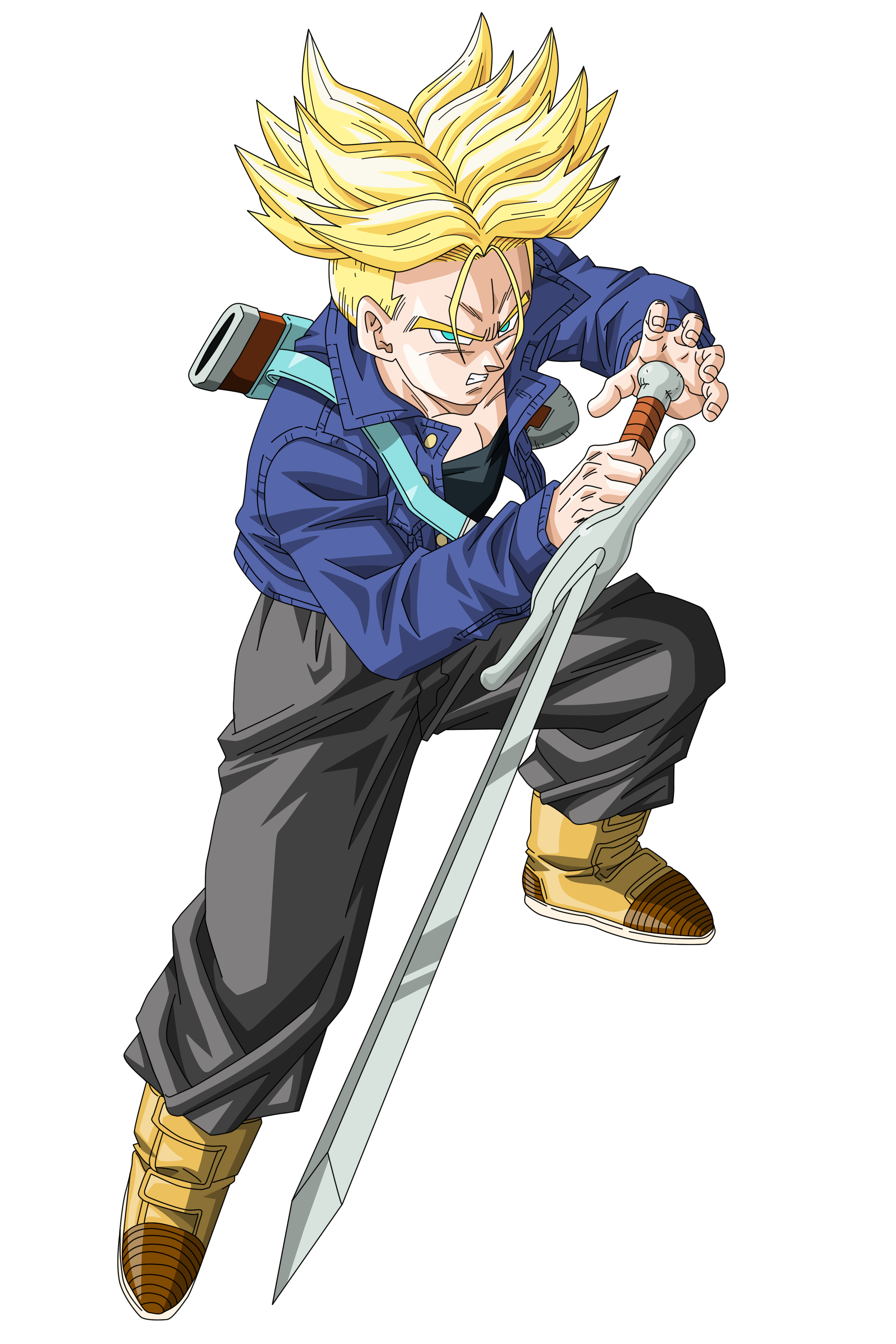 SSJ Future Trunks Vector Render/Extraction PNG by TattyDesigns on ...