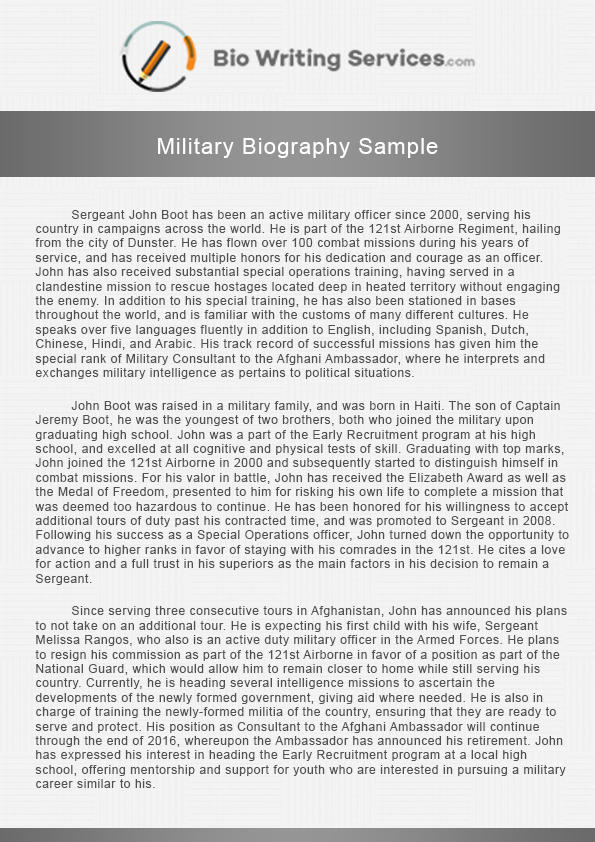 Military Biography Sample by RyderMiller on DeviantArt