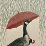 Japanese Animals with Umbrella Wall Arts