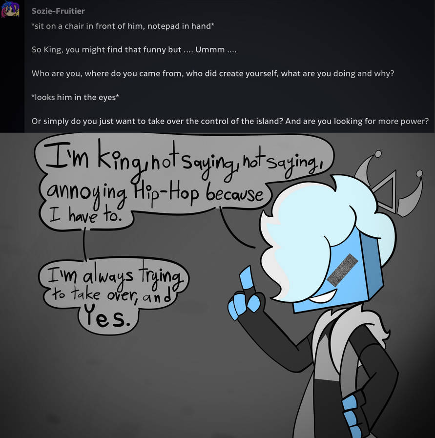 King answer 3 by TheIzzIzzy on DeviantArt