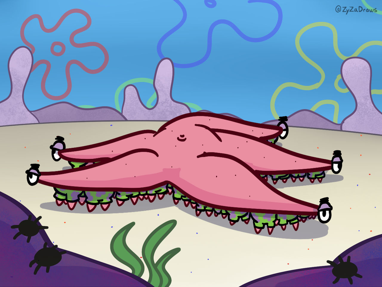Patric Playing Lab Scientifically Accurate Patrick by ZyZaDraws on DeviantArt