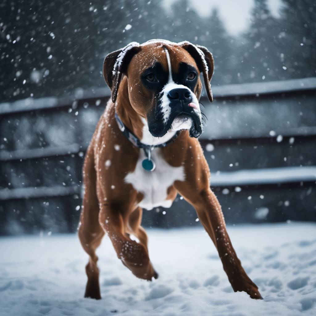 Deviantart Boxer Dog BOXER DOG IN THE SNOW. by CASEYCOLTON on DeviantArt