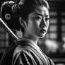 RONIN  GEISHA HOLDING A KATANA SWORD. RONIN GEISHA