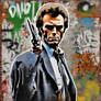 DIRTY HARRY IN A GRAFFITI BACKGROUND