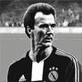 FRANZ BECKENBAUER PLAYING FOR GERMANY.