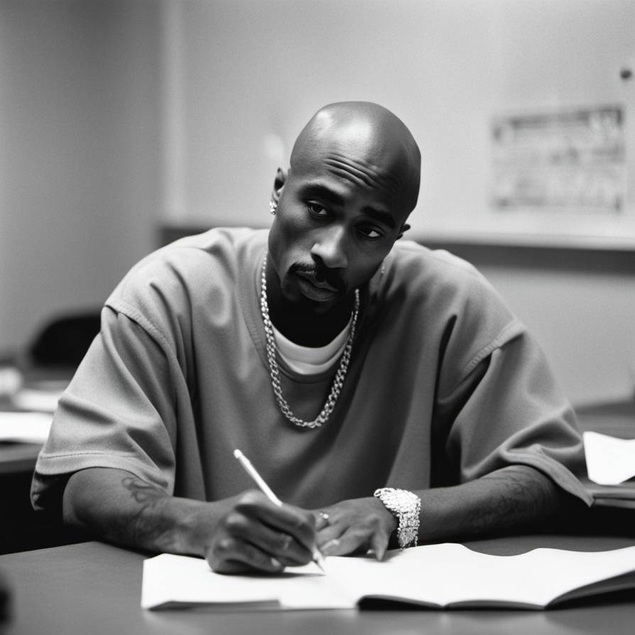 TUPAC SHAKUR WRITING POETRY IN PRISON by CASEYCOLTON on DeviantArt