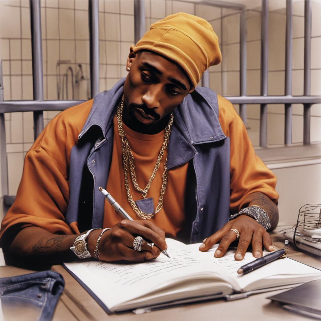 TUPAC SHAKUR WRITING POETRY IN PRISON IN COLOR by CASEYCOLTON on DeviantArt
