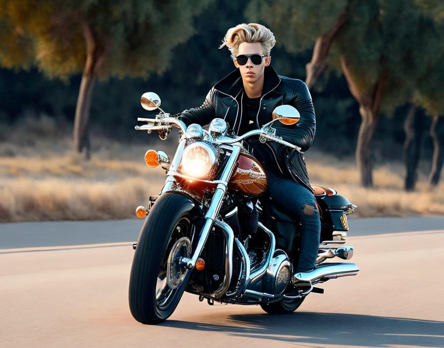 Austin Butler Riding A Harley Davidson Motorcycle by CASEYCOLTON on ...