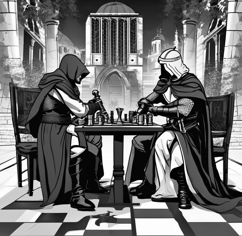 Deviantart Chess Knight ASSASSIN'S CREED AND KNIGHTS TEMPLAR PLAYING CHESS by CASEYCOLTON on ...