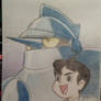 Gigantor and Jimmy (Color pencil)